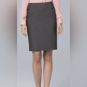 White House Black Market Gray Tweed Skirt. Size 10